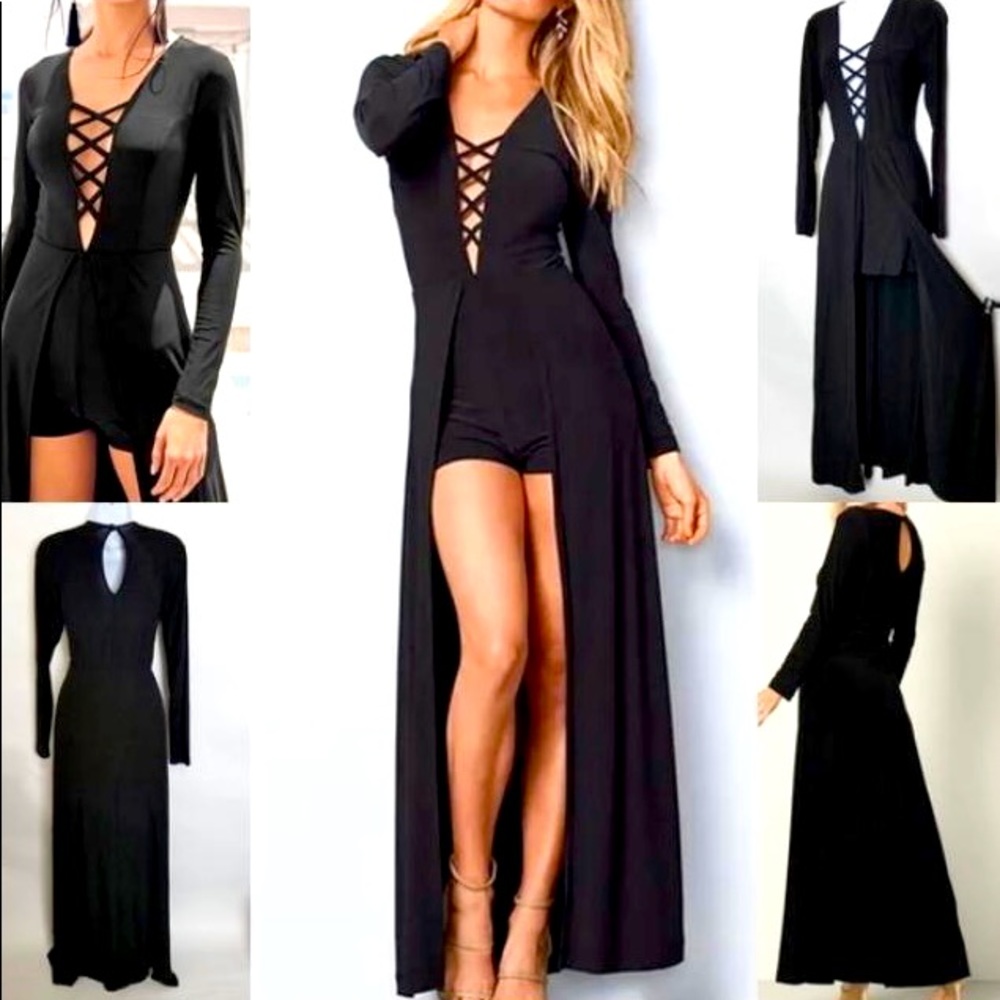 Maxi Dress Overlay Romper